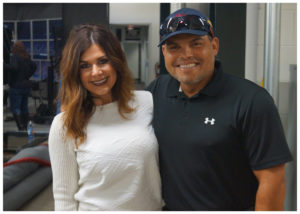 Leigh Costa and Ivan "Pudge" Rodriguez